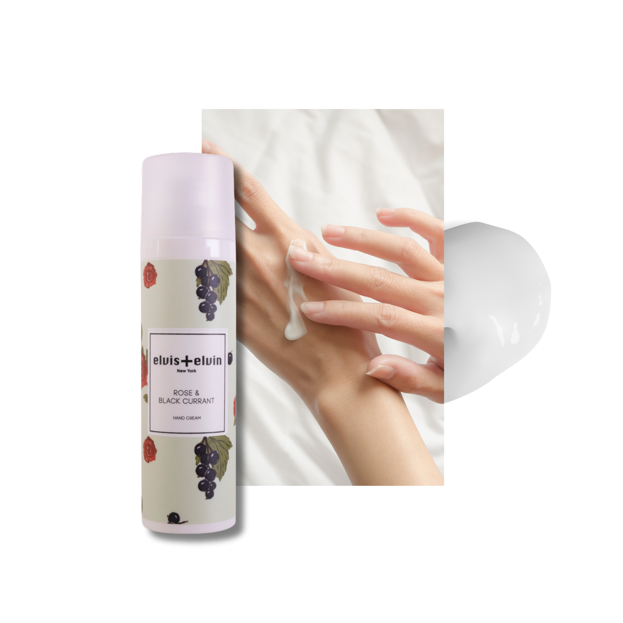 Rose & Black Currant Fragrance Hand Cream by elvis+elvin