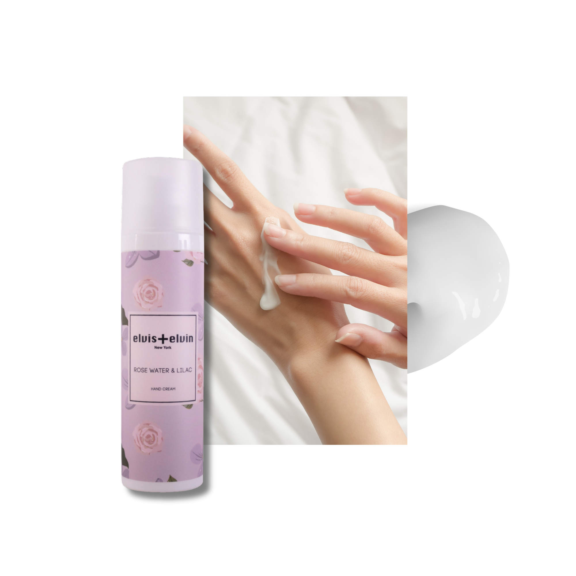 Rose Water & Lilac Fragrance Hand Cream by elvis+elvin
