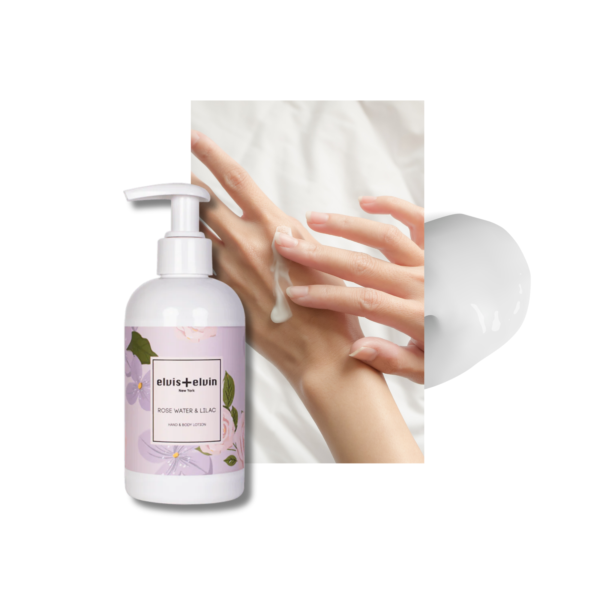 elvis+elvin Rose Water & Lilac Hand & Body Lotion