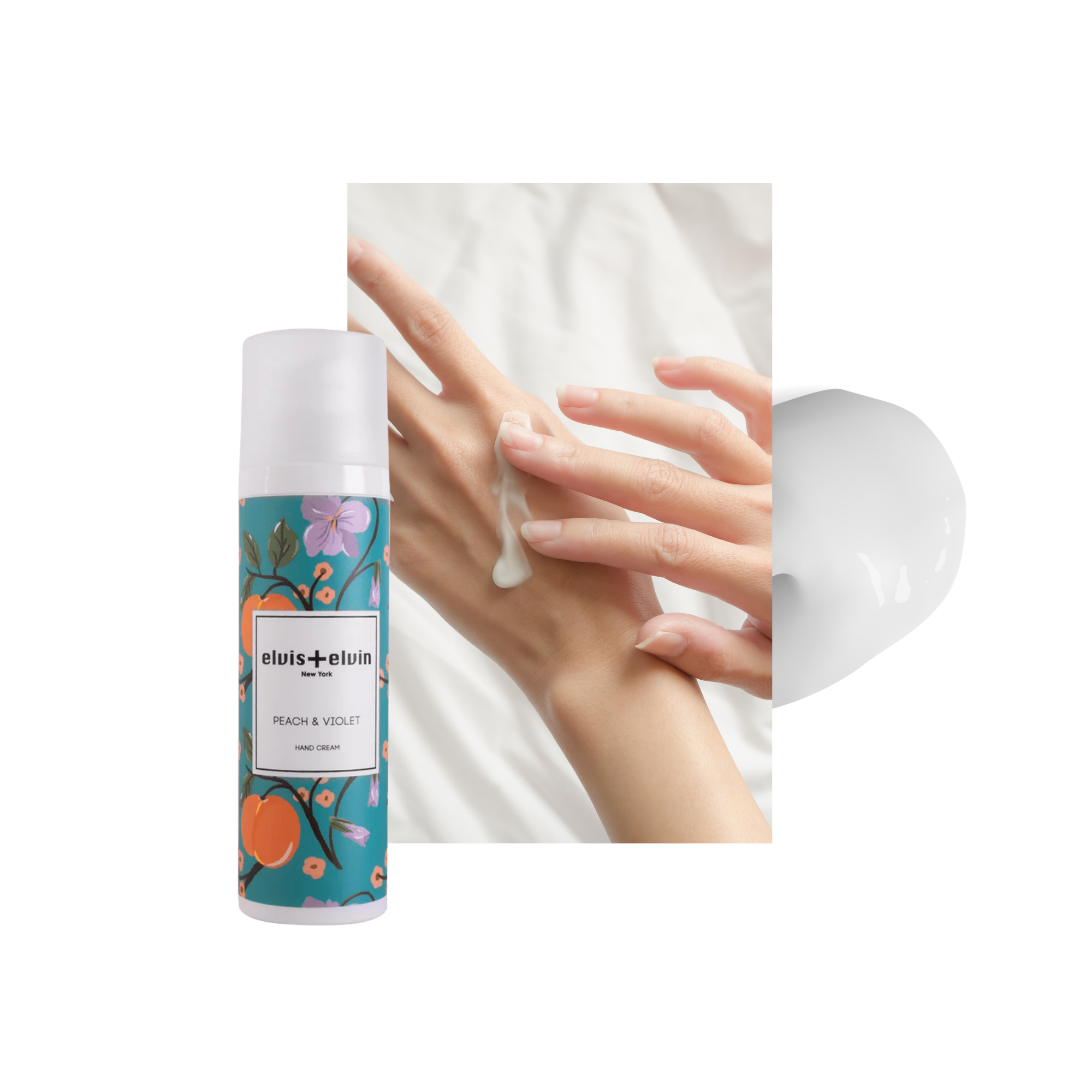 Peach & Violet Fragrance Hand Cream by elvis+elvin