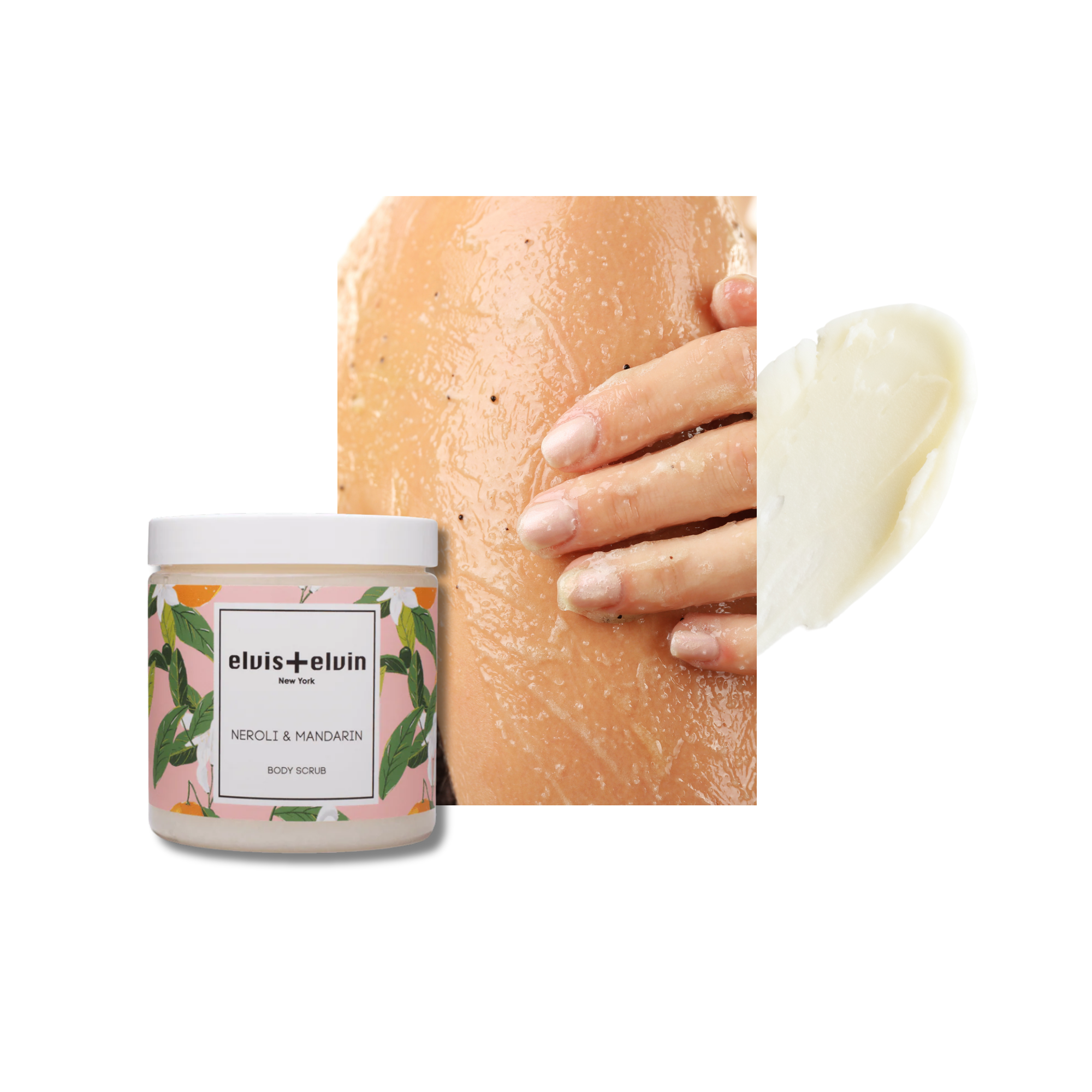 elvis+elvin Neroli & Mandarin Body Scrub with Dead Sea Salt 300ml