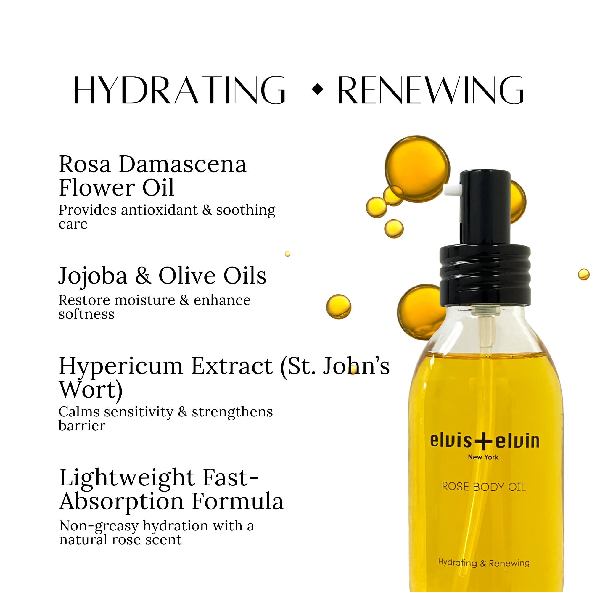 elvis+elvin Rose Body Oil