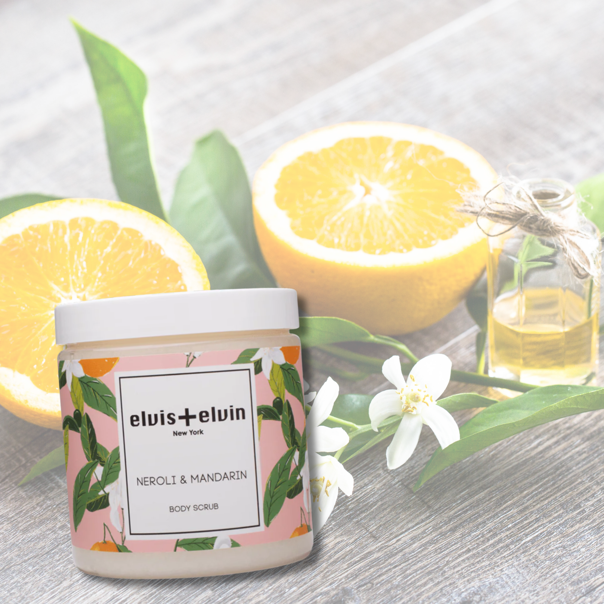 elvis+elvin Neroli & Mandarin Body Scrub with Dead Sea Salt 300ml