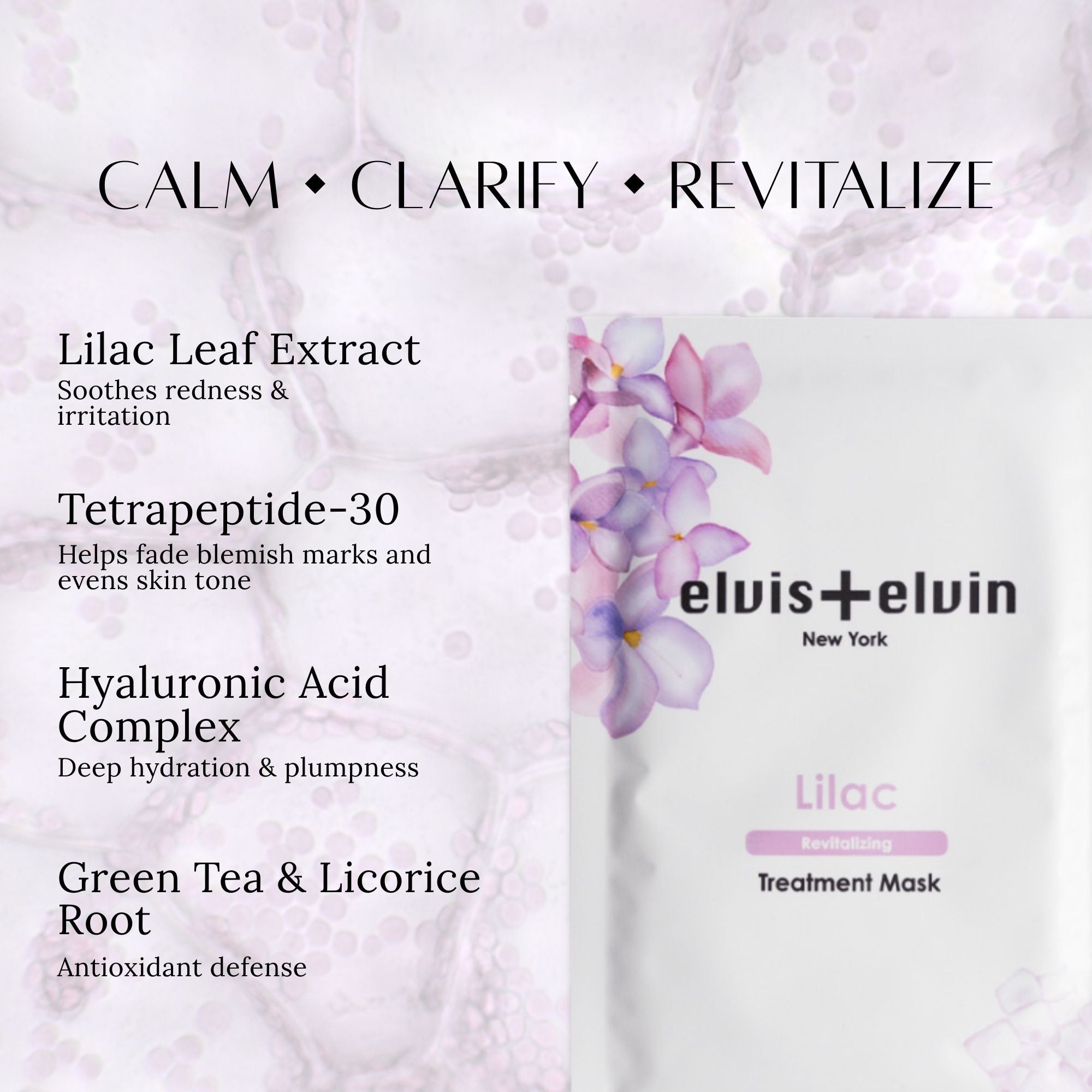 elvis+elvin Lilac Revitalizing Treatment Mask 3.0