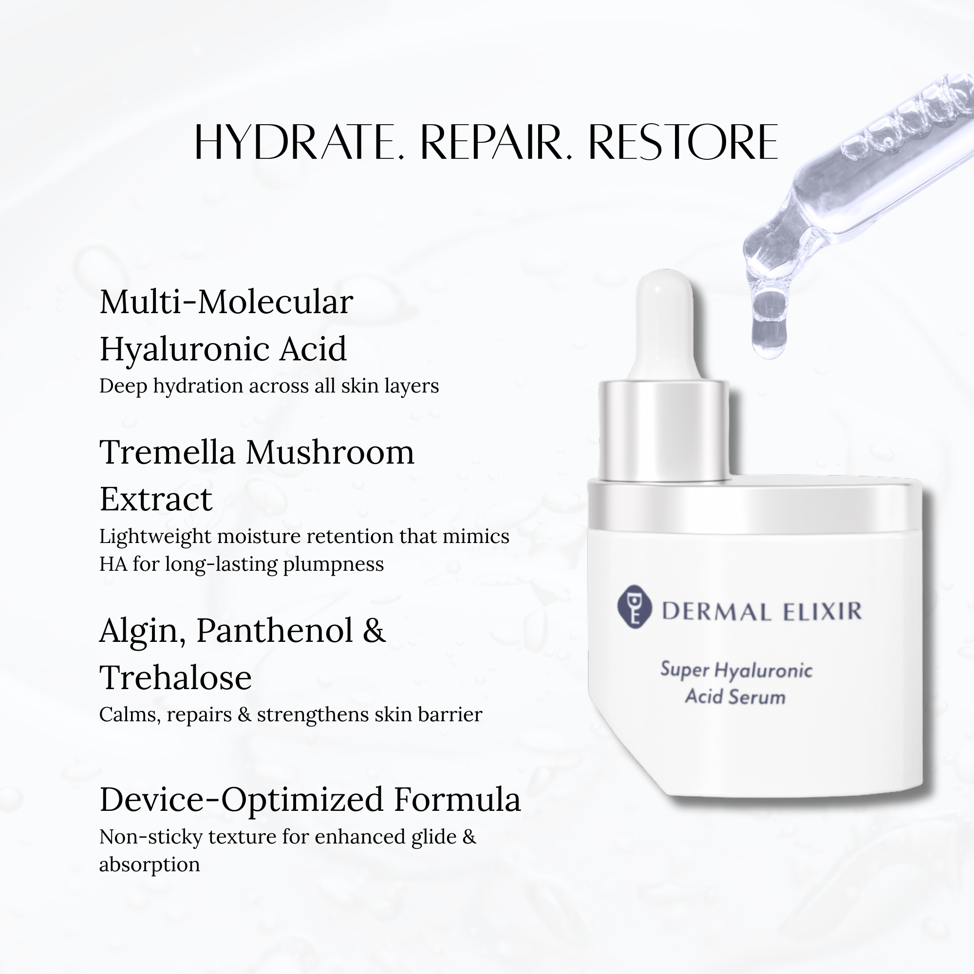 Dermal Elixir Super Hyaluronic Acid Serum 40ml