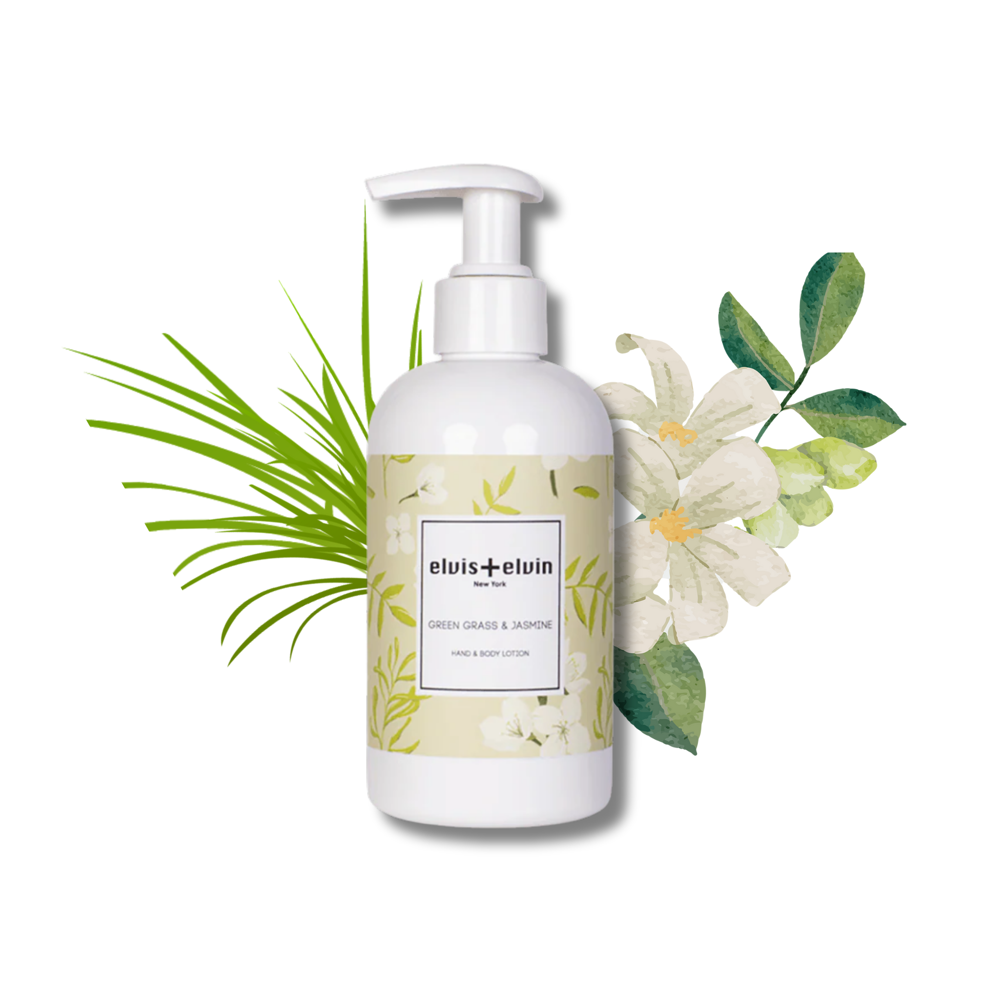 elvis+elvin Green Grass & Jasmine Hand & Body Lotion