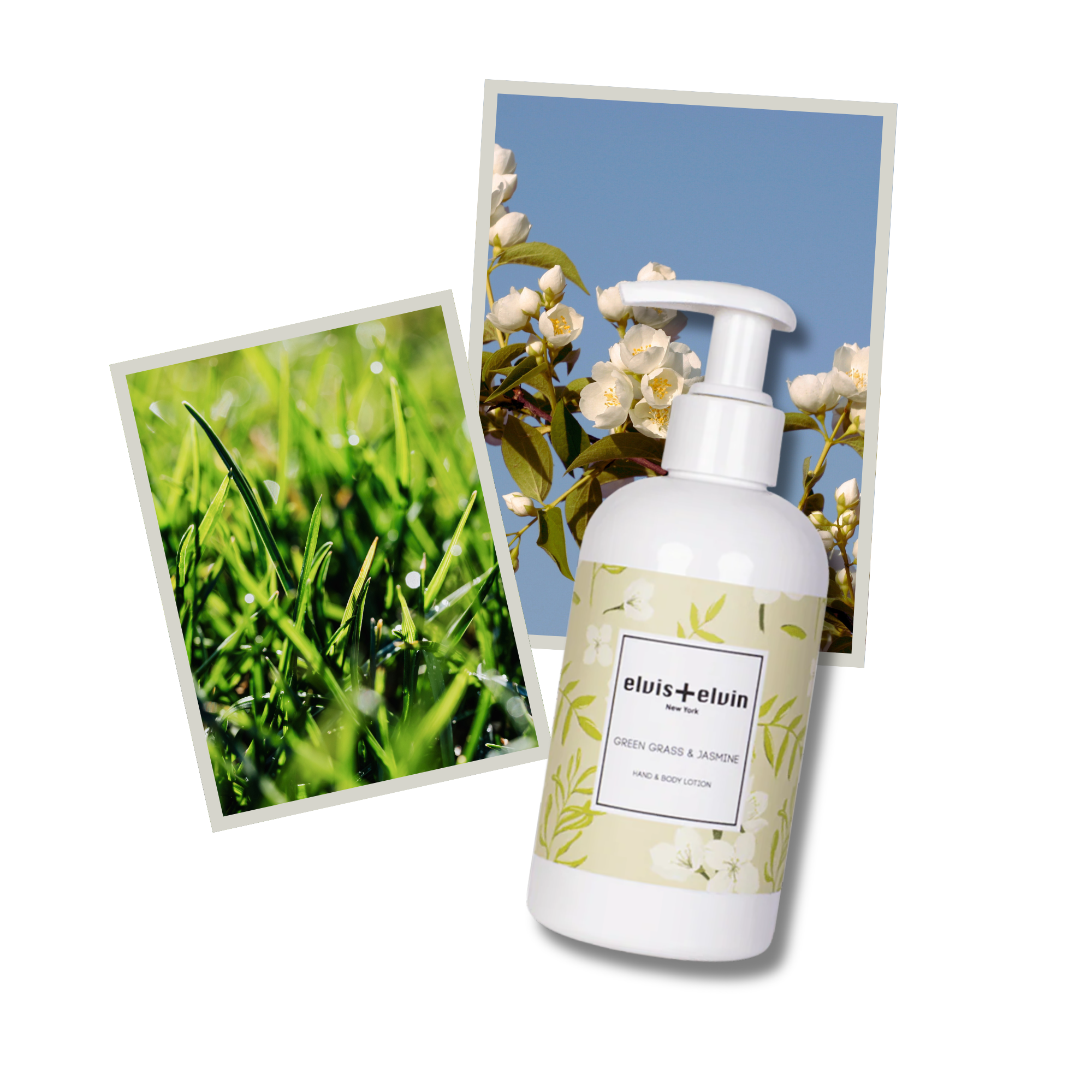 elvis+elvin Green Grass & Jasmine Hand & Body Lotion