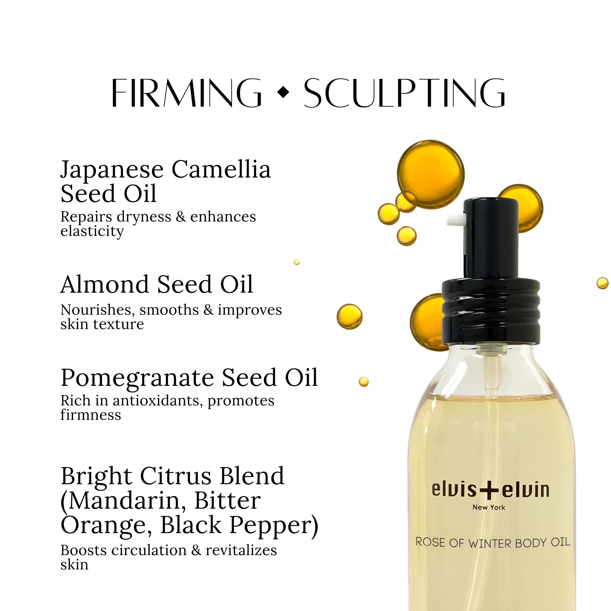 elvis+elvin Rose of Winter Body Oil