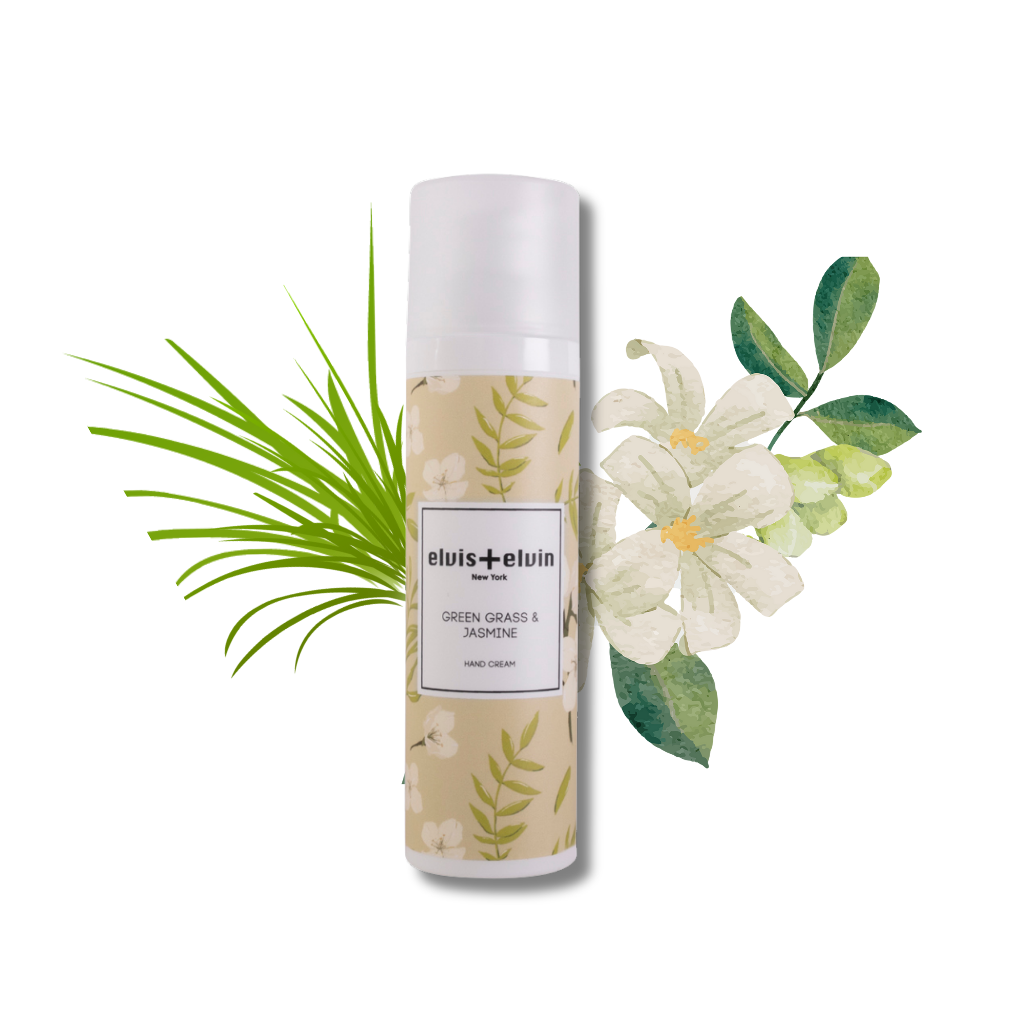 Green Grass & Jasmine Fragrance Hand Cream by elvis+elvin