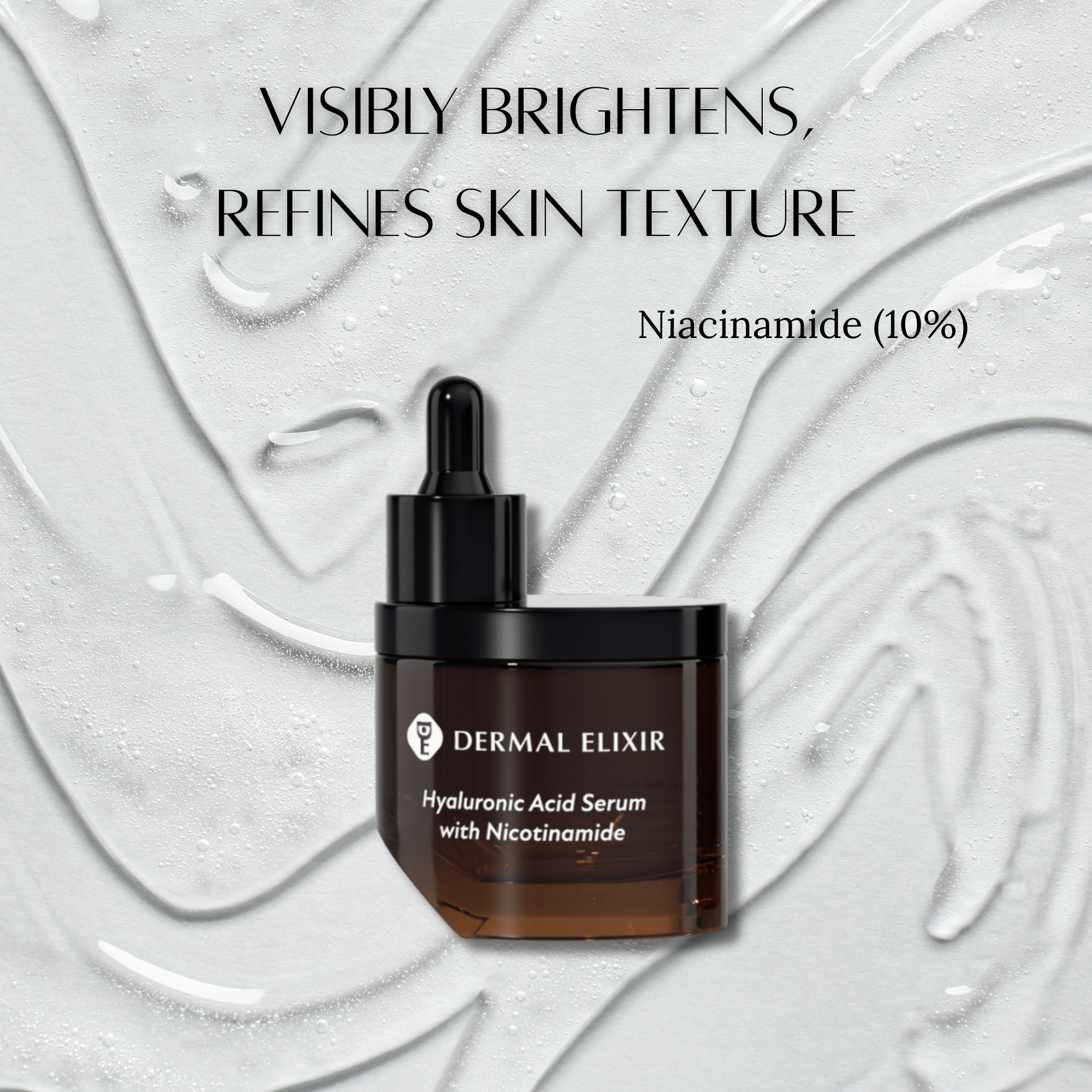 Dermal Elixir Hyaluronic Acid Serum with Nicotinamide (B3) 10% 40ml