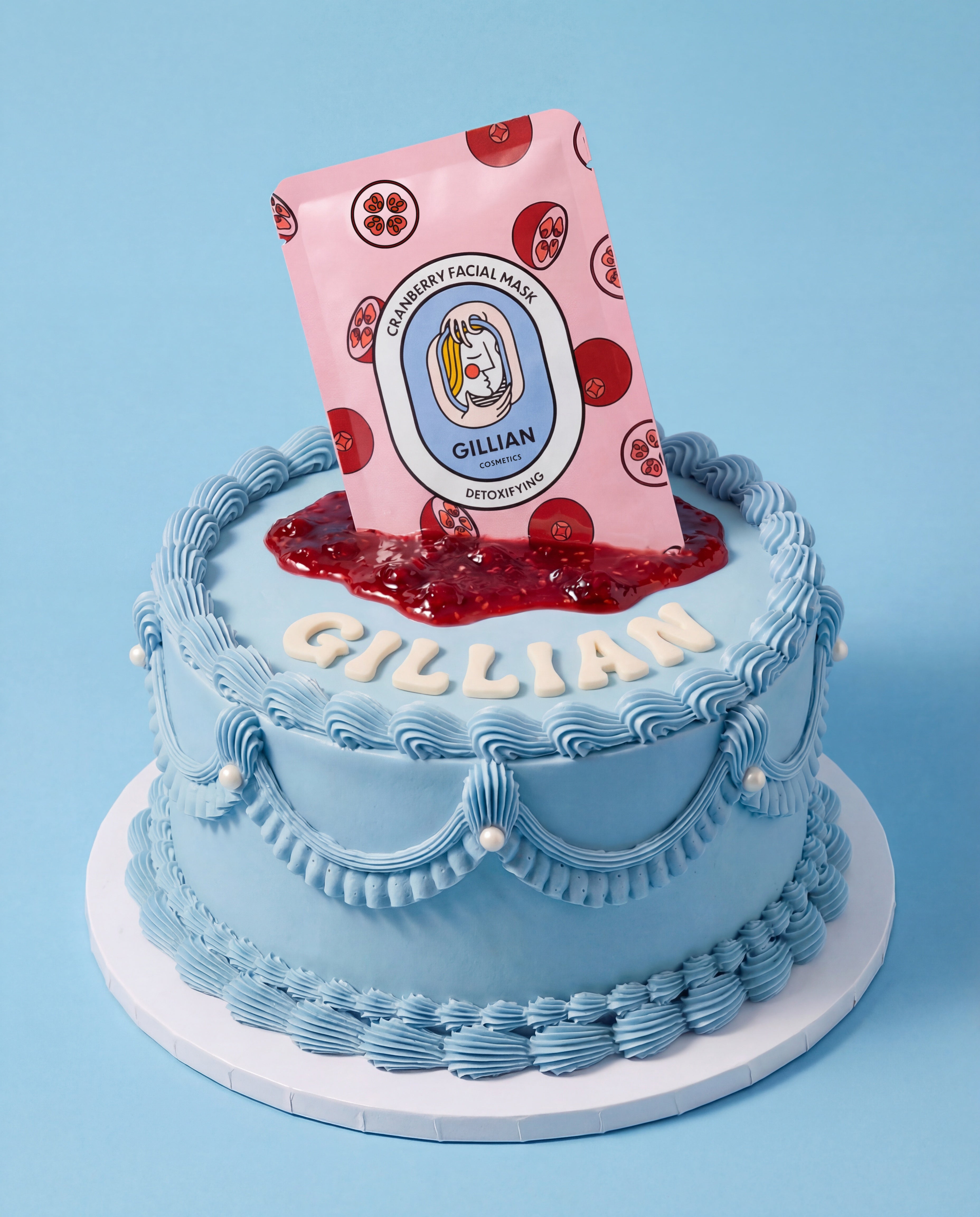 Gillian Cosmetics Cranberry (Detoxifying) Sheet Mask