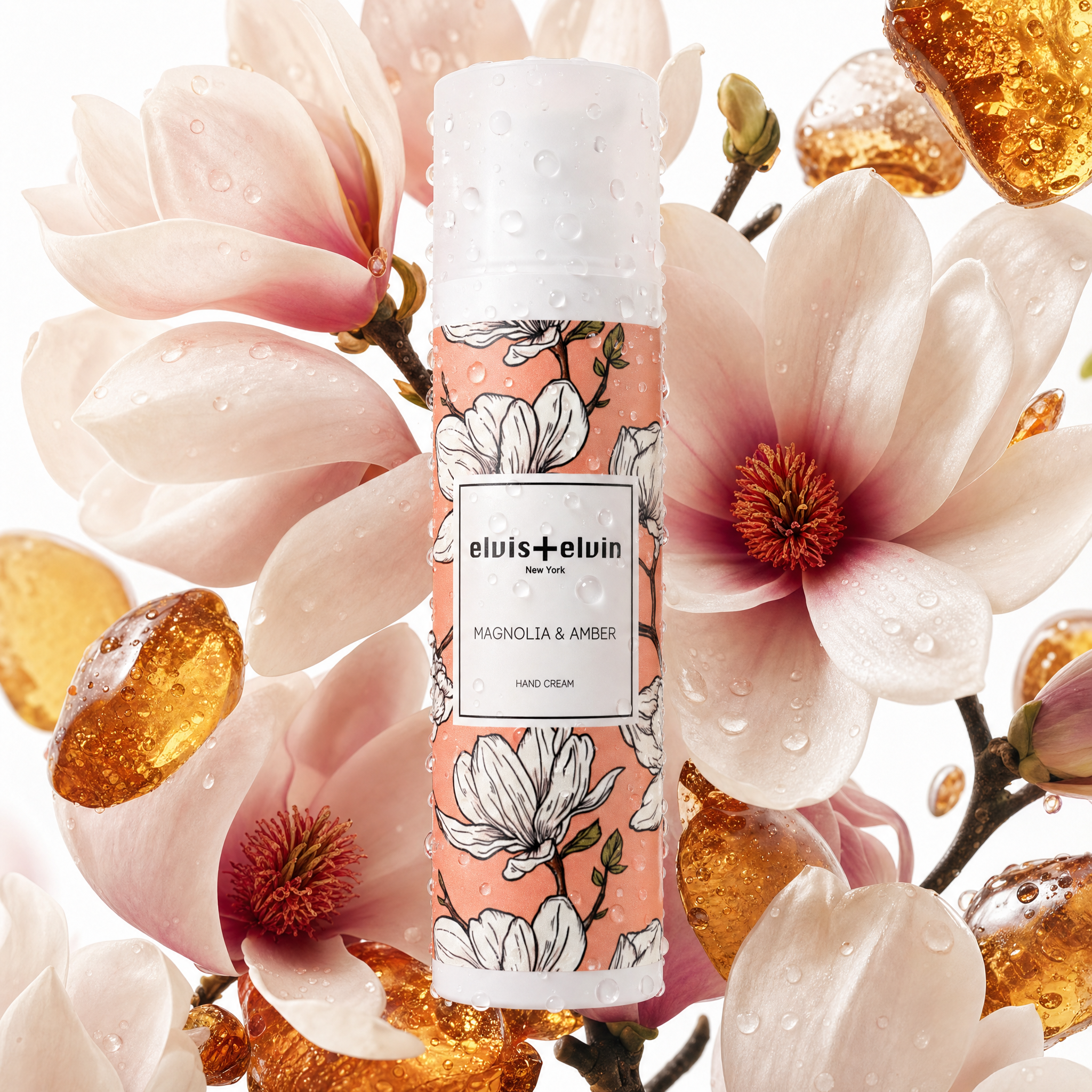 Magnolia & Amber Fragrance Hand Cream by elvis+elvin