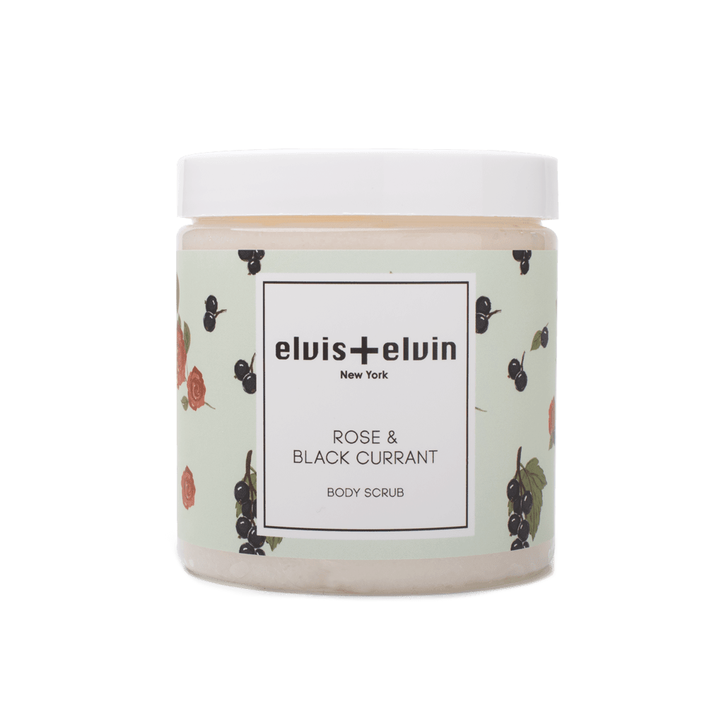 elvis+elvin Rose & Black Currant Body Scrub with Dead Sea Salt 300ml - elvis+elvin