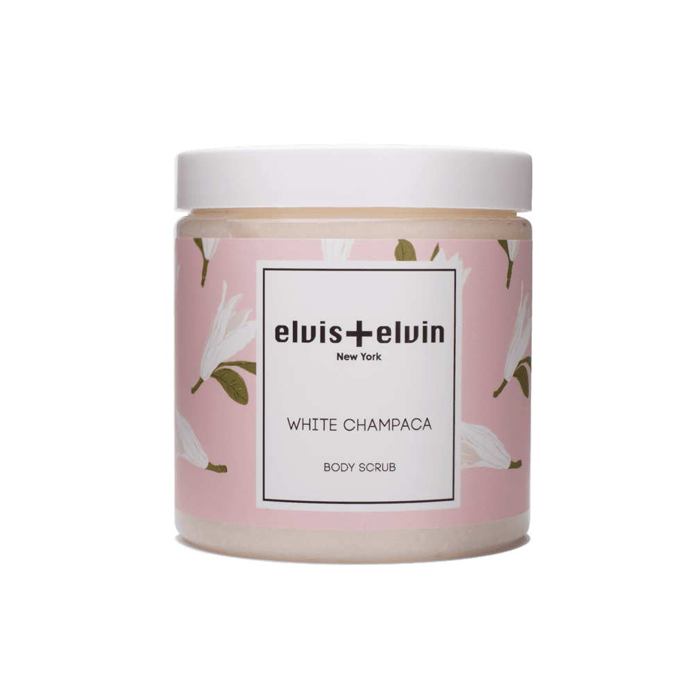 elvis+elvin White Champaca Body Scrub with Dead Sea Salt 300ml - elvis+elvin