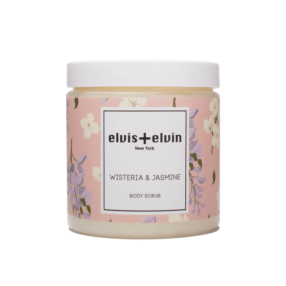 elvis+elvin Wisteria & Jasmine Body Scrub with Dead Sea Salt 300ml - elvis+elvin