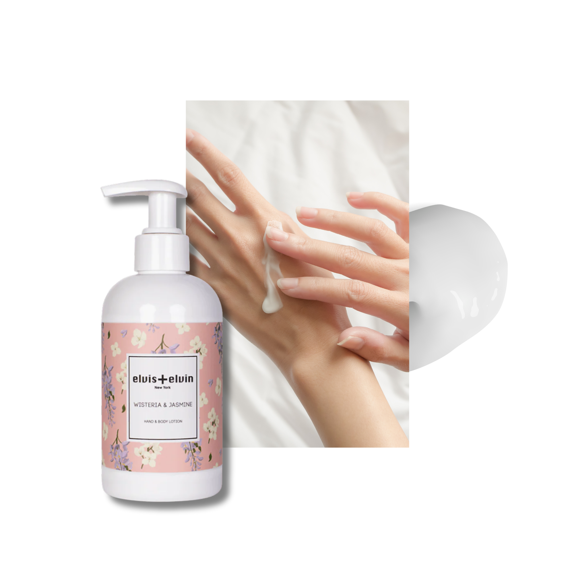 elvis+elvin Wisteria & Jasmine Hand & Body Lotion