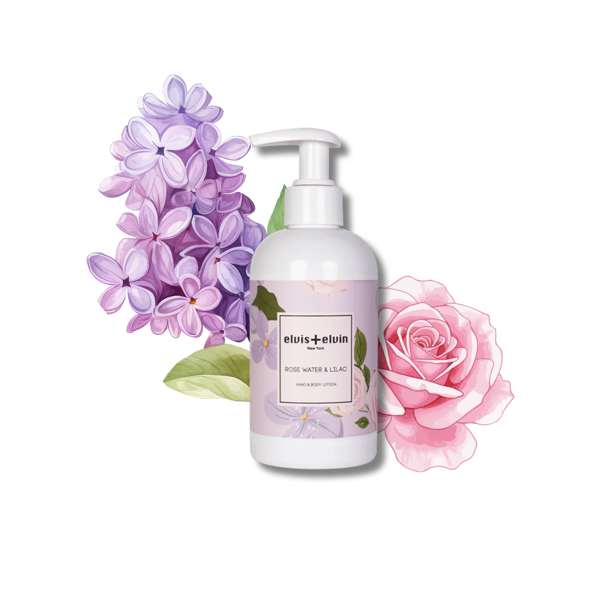 elvis+elvin Rose Water & Lilac Hand & Body Lotion