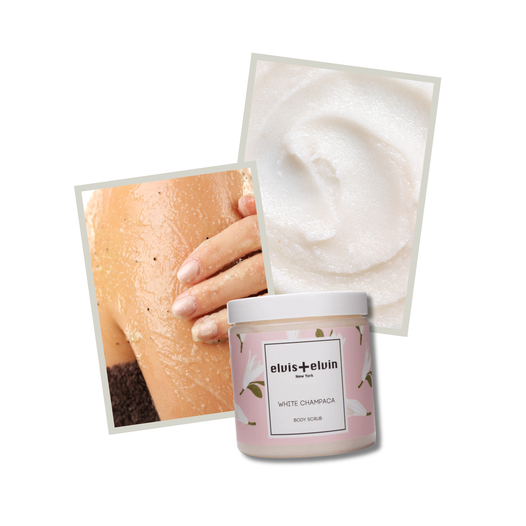 elvis+elvin White Champaca Body Scrub with Dead Sea Salt 300ml