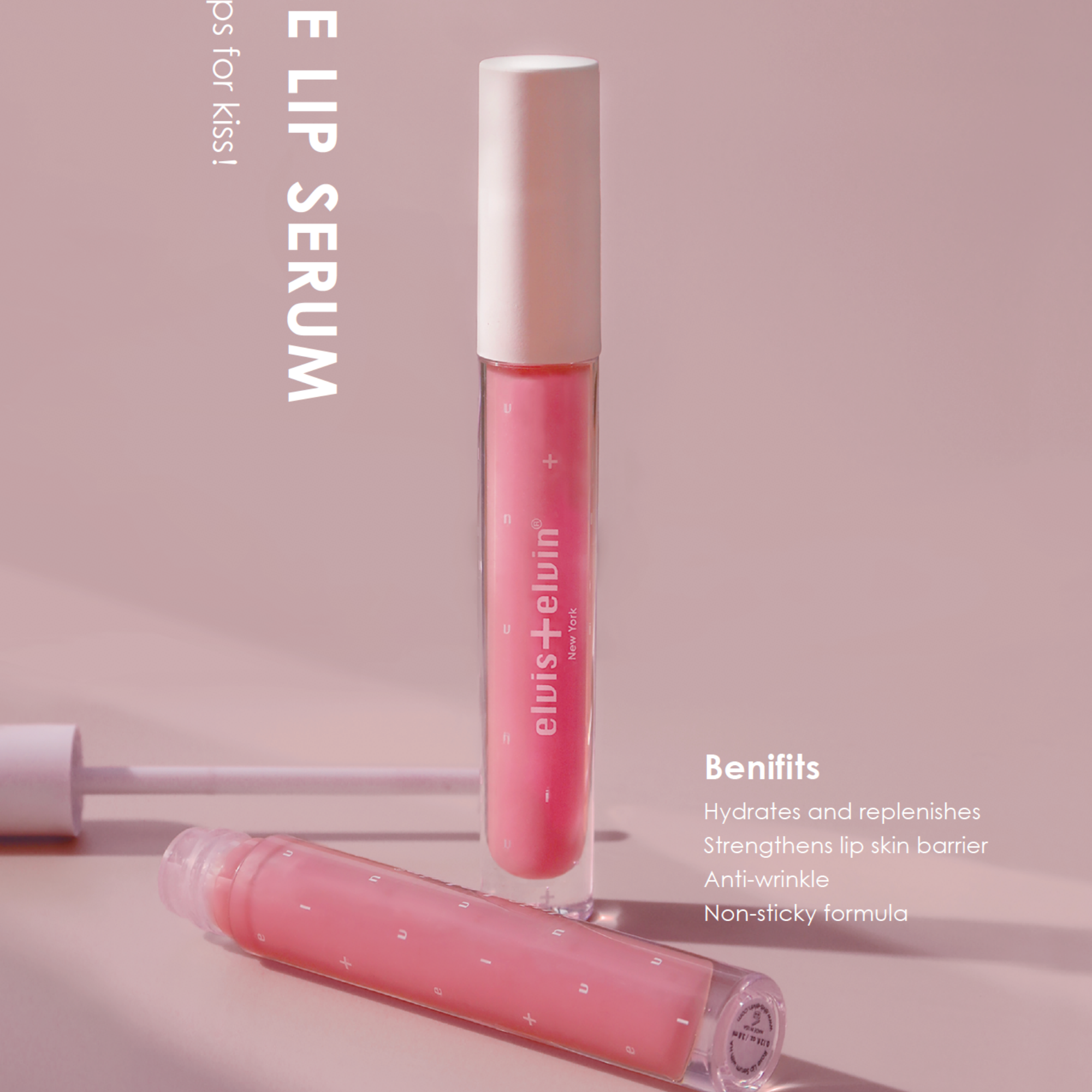 elvis+elvin Rose Lip Serum with Hyaluronic Acid