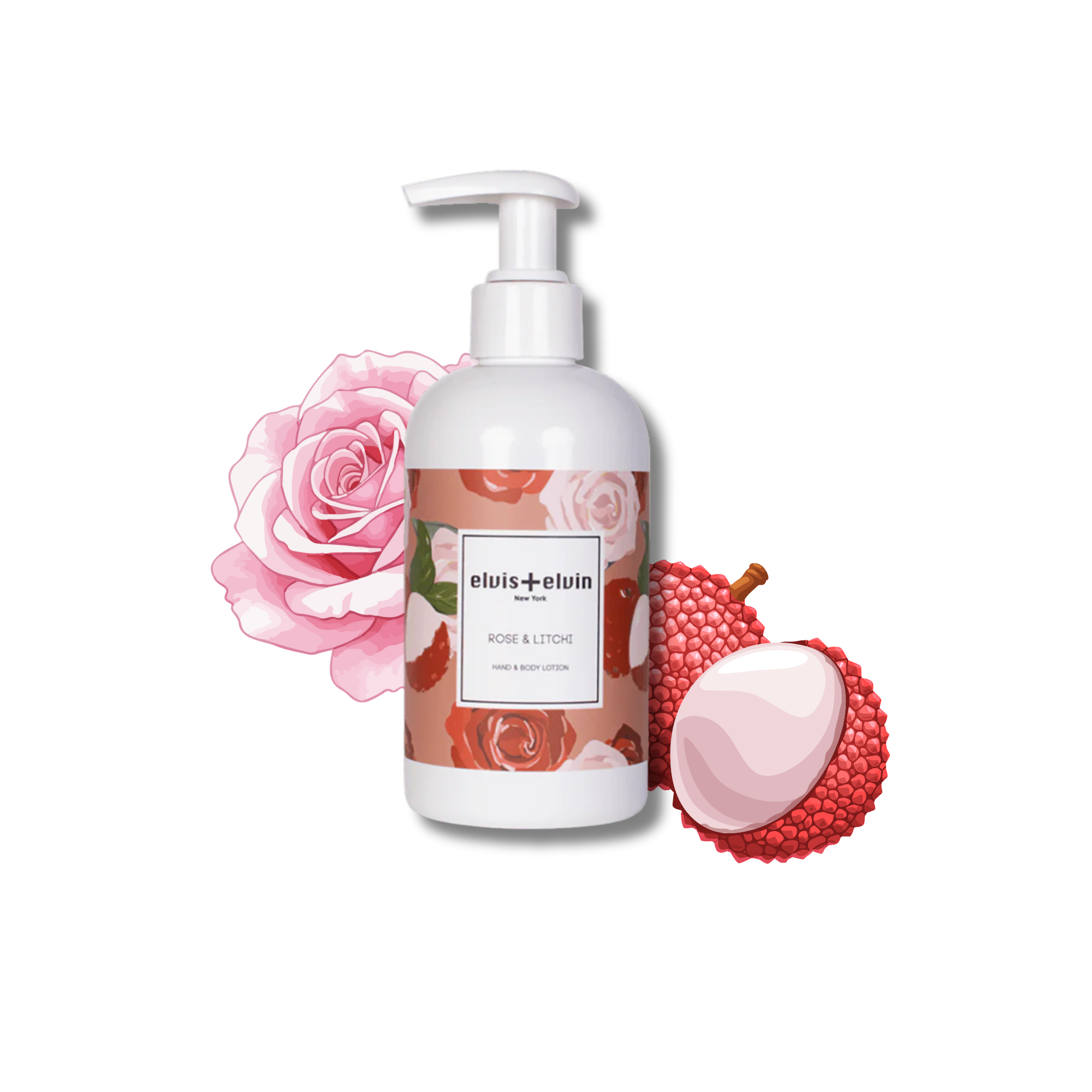 elvis+elvin Rose & Litchi Hand & Body Lotion
