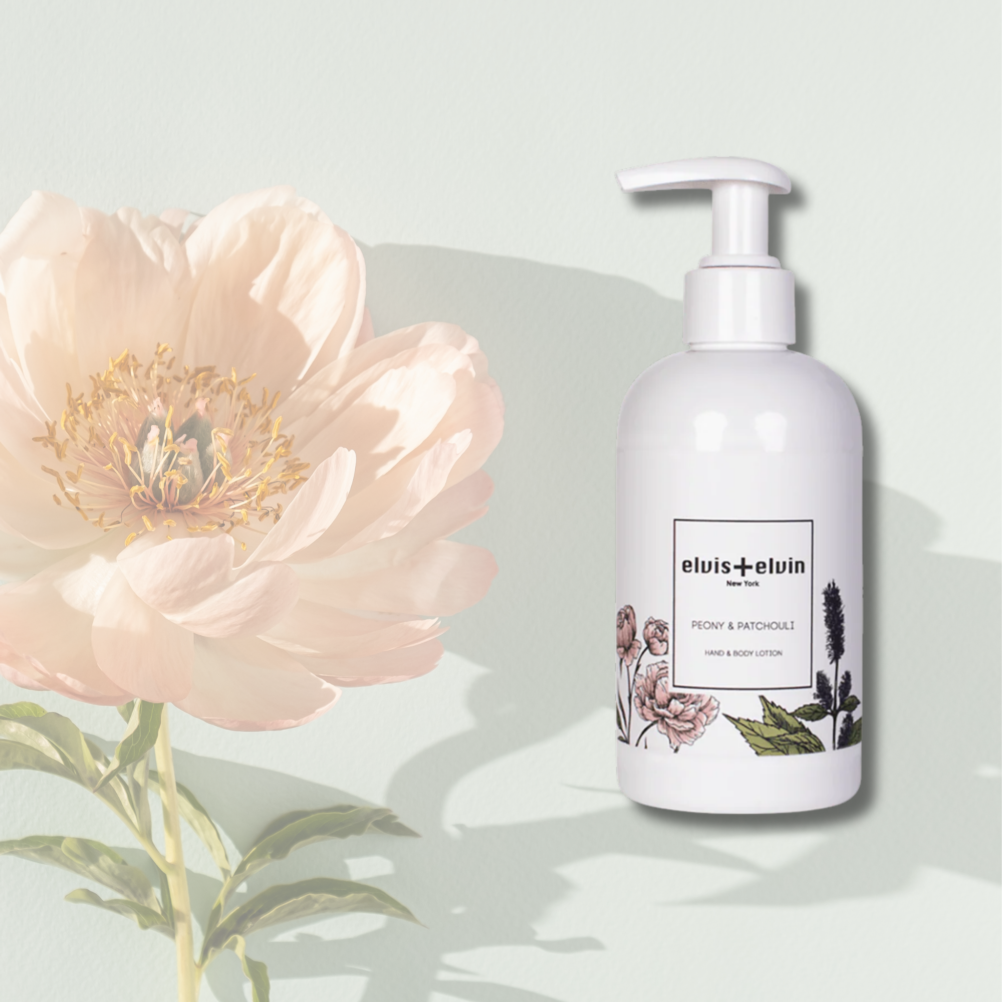 elvis+elvin Peony & Patchouli Hand & Body Lotion