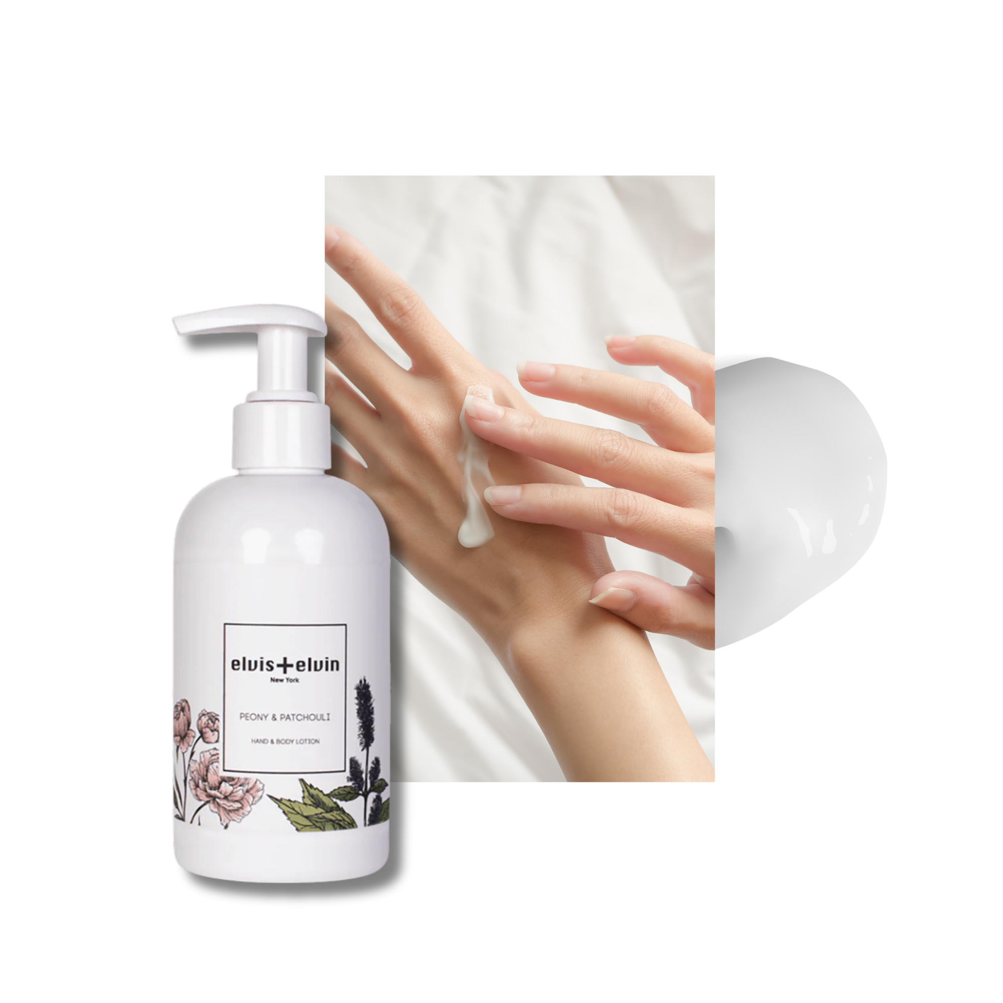 elvis+elvin Peony & Patchouli Hand & Body Lotion