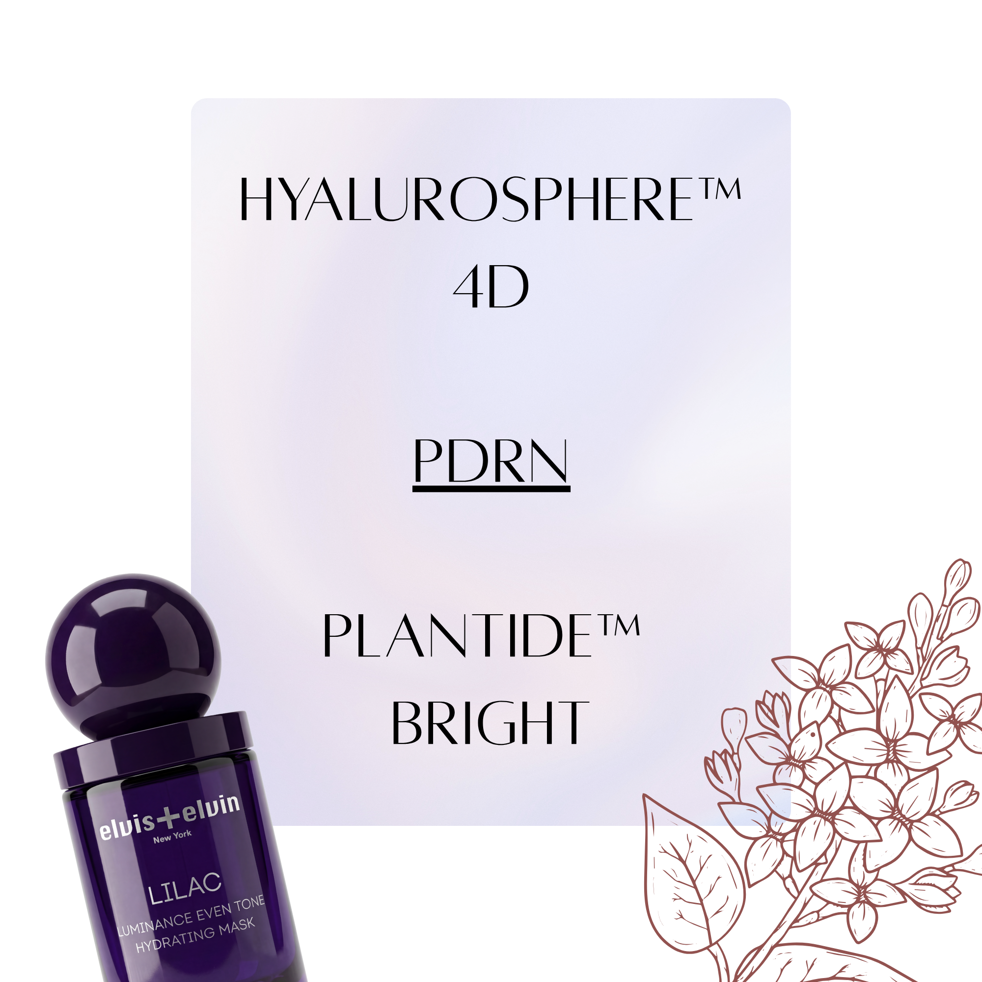 elvis+elvin Lilac Luminance Even-Tone Hydrating Mask