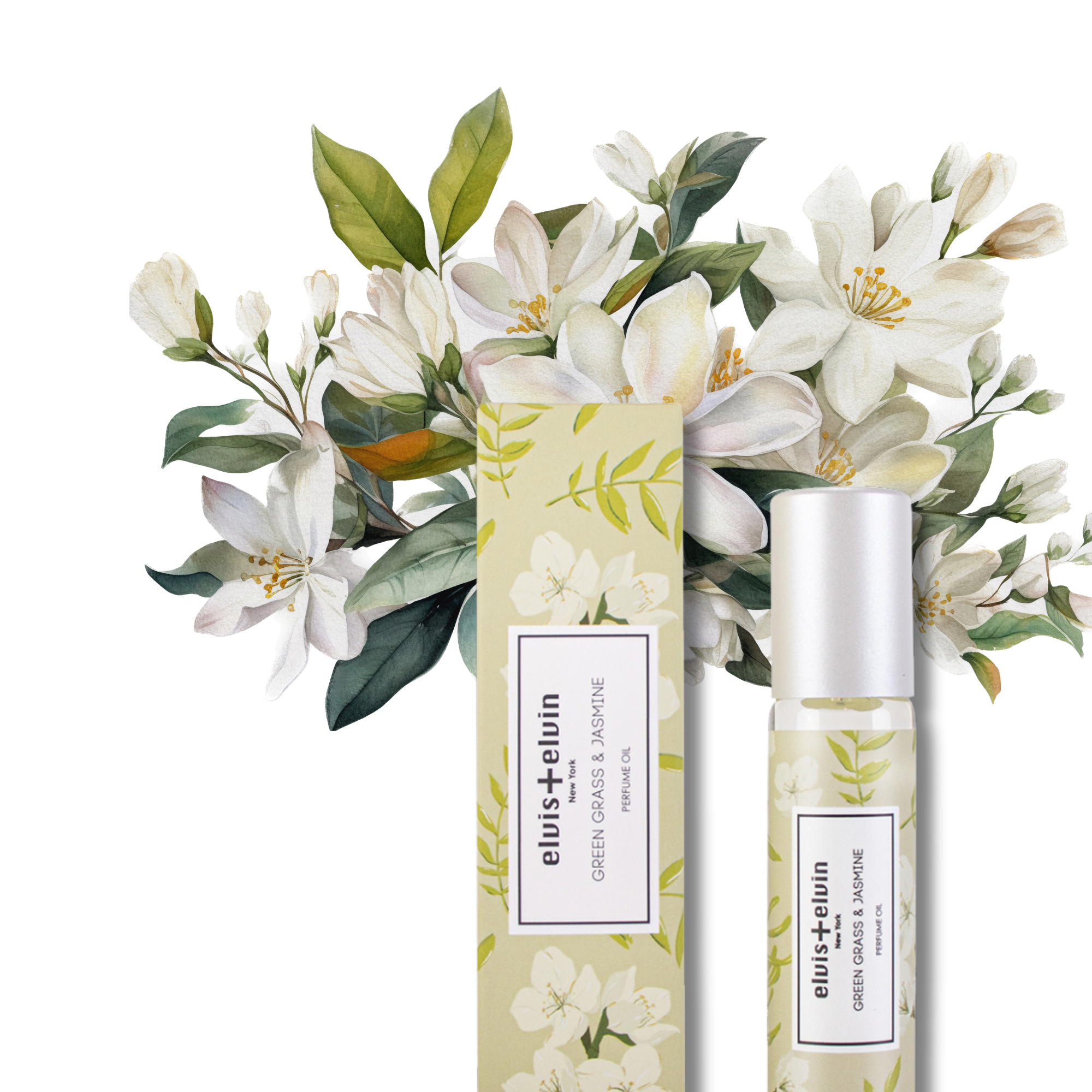 Green Grass & Jasmine Perfume Oil by elvis+elvin