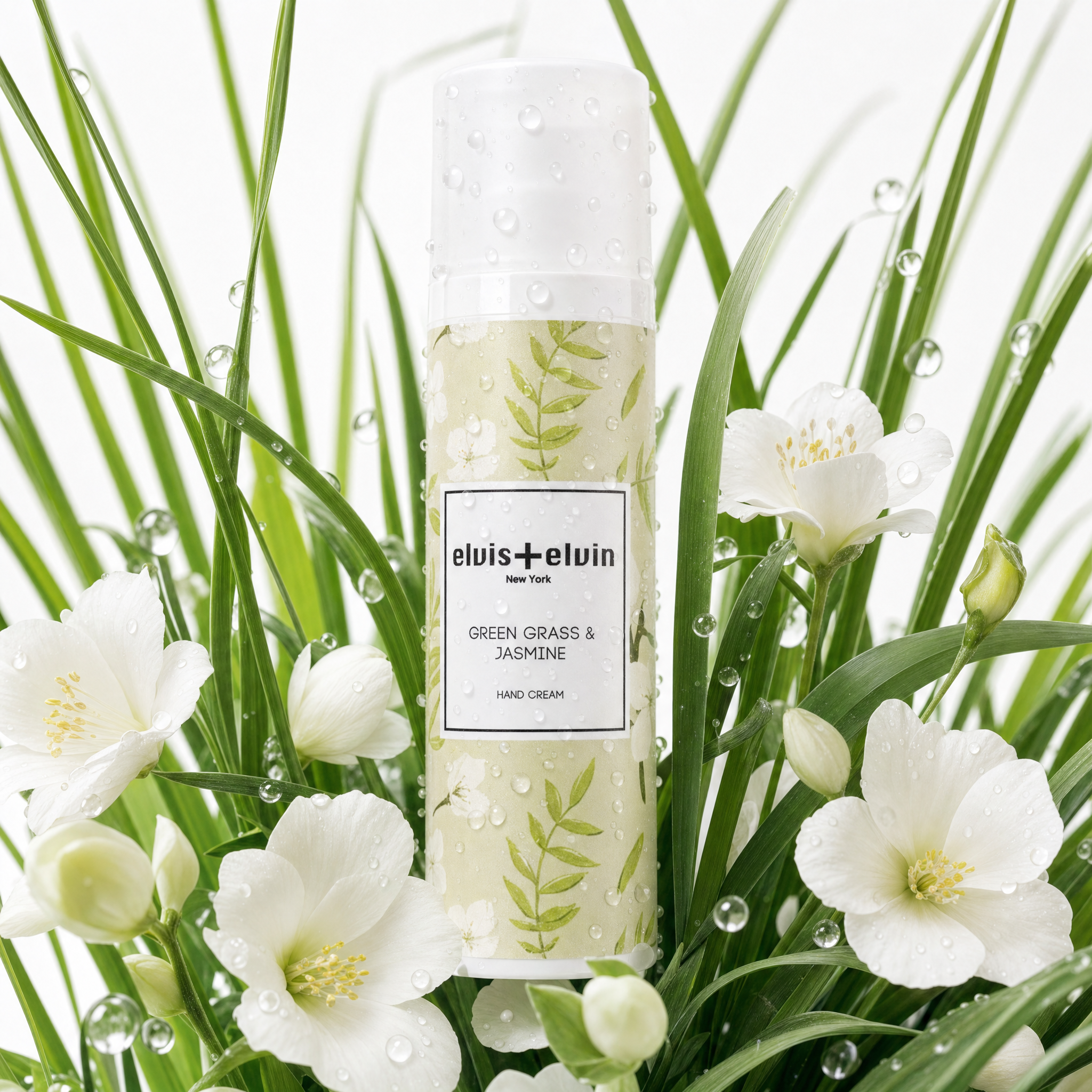Green Grass & Jasmine Fragrance Hand Cream by elvis+elvin