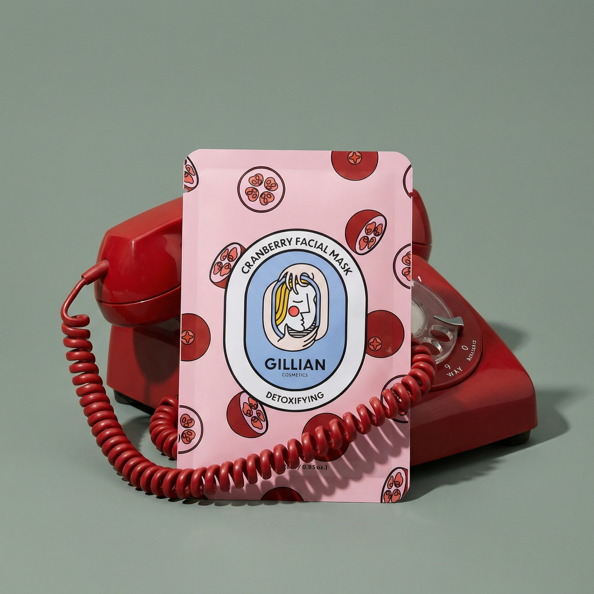 Gillian Cosmetics Cranberry (Detoxifying) Sheet Mask