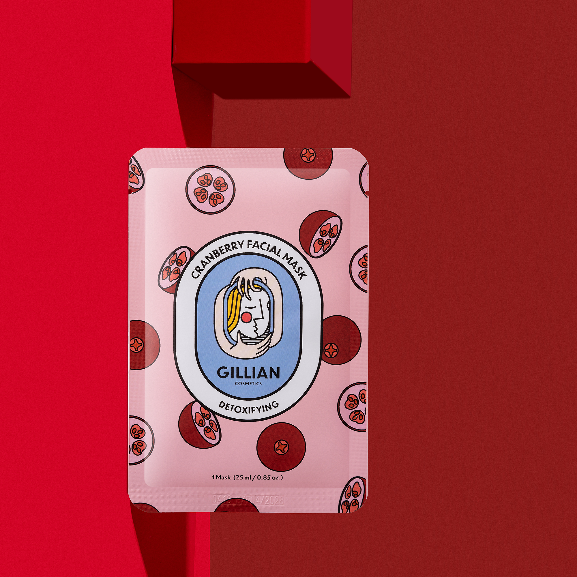 Gillian Cosmetics Cranberry (Detoxifying) Sheet Mask