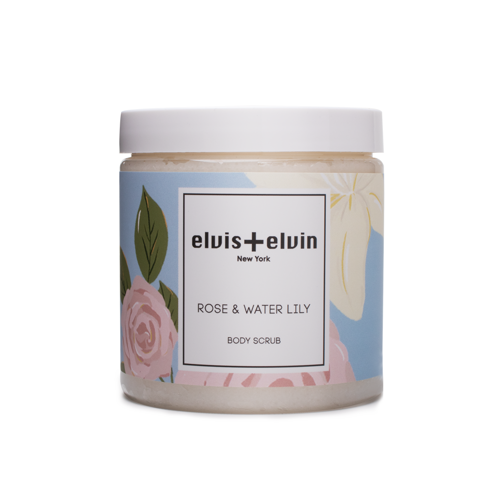 elvis+elvin Rose & Water Lily Body Scrub with Dead Sea Salt 300ml