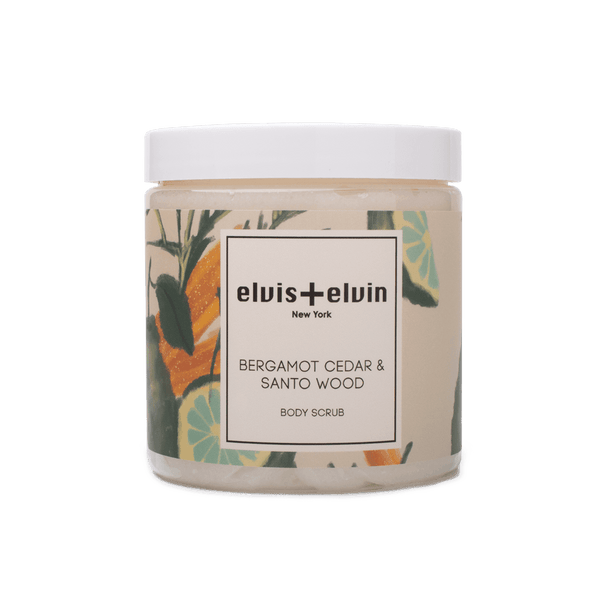 elvis+elvin Bergamot Cedar & Santo Wood Blend Body Scrub with Dead Sea Salt 300ml - elvis+elvin