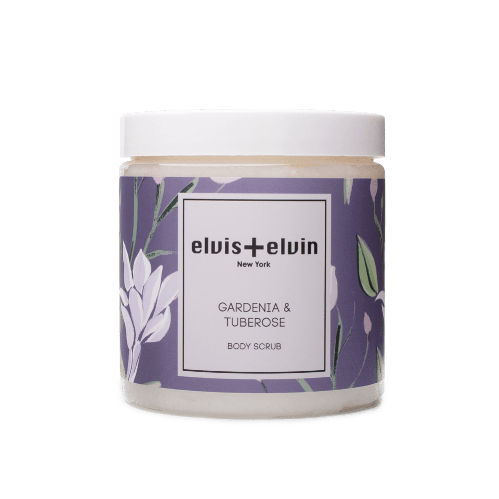 elvis+elvin Gardenia & Tuberose Body Scrub with Dead Sea Salt 300ml - elvis+elvin