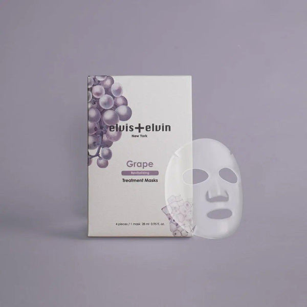 elvis+elvin Grape Revitalizing Treatment Mask 4x28ml 