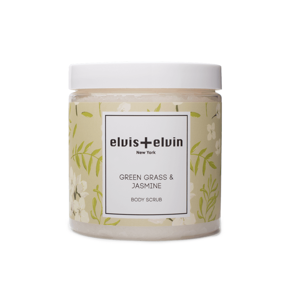 elvis+elvin Green Grass & Jasmine Body Scrub with Dead Sea Salt 300ml - elvis+elvin