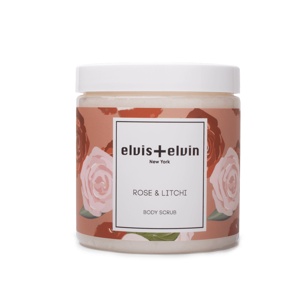 elvis+elvin Rose & Litchi Body Scrub with Dead Sea Salt 300ml - elvis+elvin