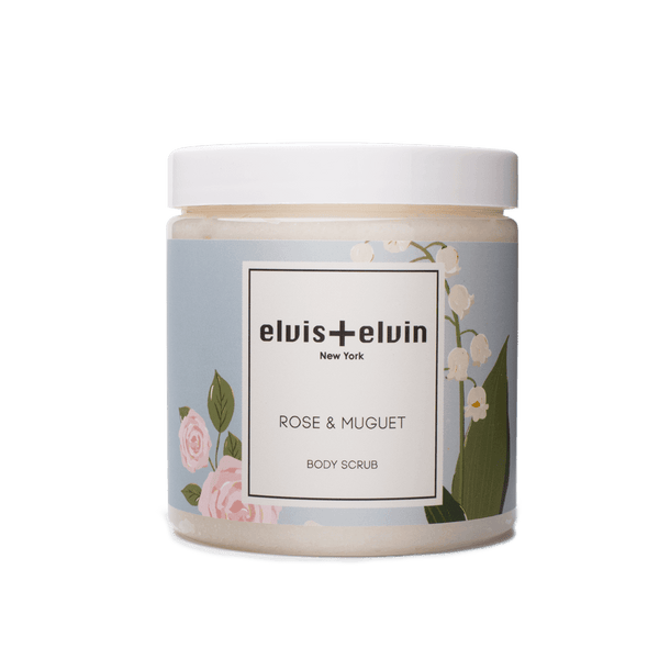 elvis+elvin Rose & Muguet Body Scrub with Dead Sea Salt 300ml - elvis+elvin