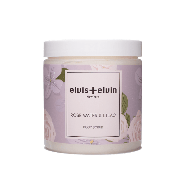 elvis+elvin Rose Water & Lilac Body Scrub with Dead Sea Salt 300ml - elvis+elvin
