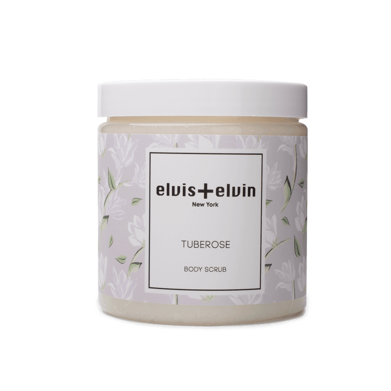 elvis+elvin Tuberose Body Scrub with Dead Sea Salt 300ml - elvis+elvin